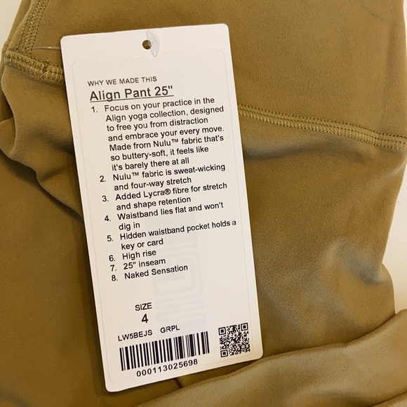 Lululemon Set: Energy Bra 6  Align 6  25” - Picture 4 of 5